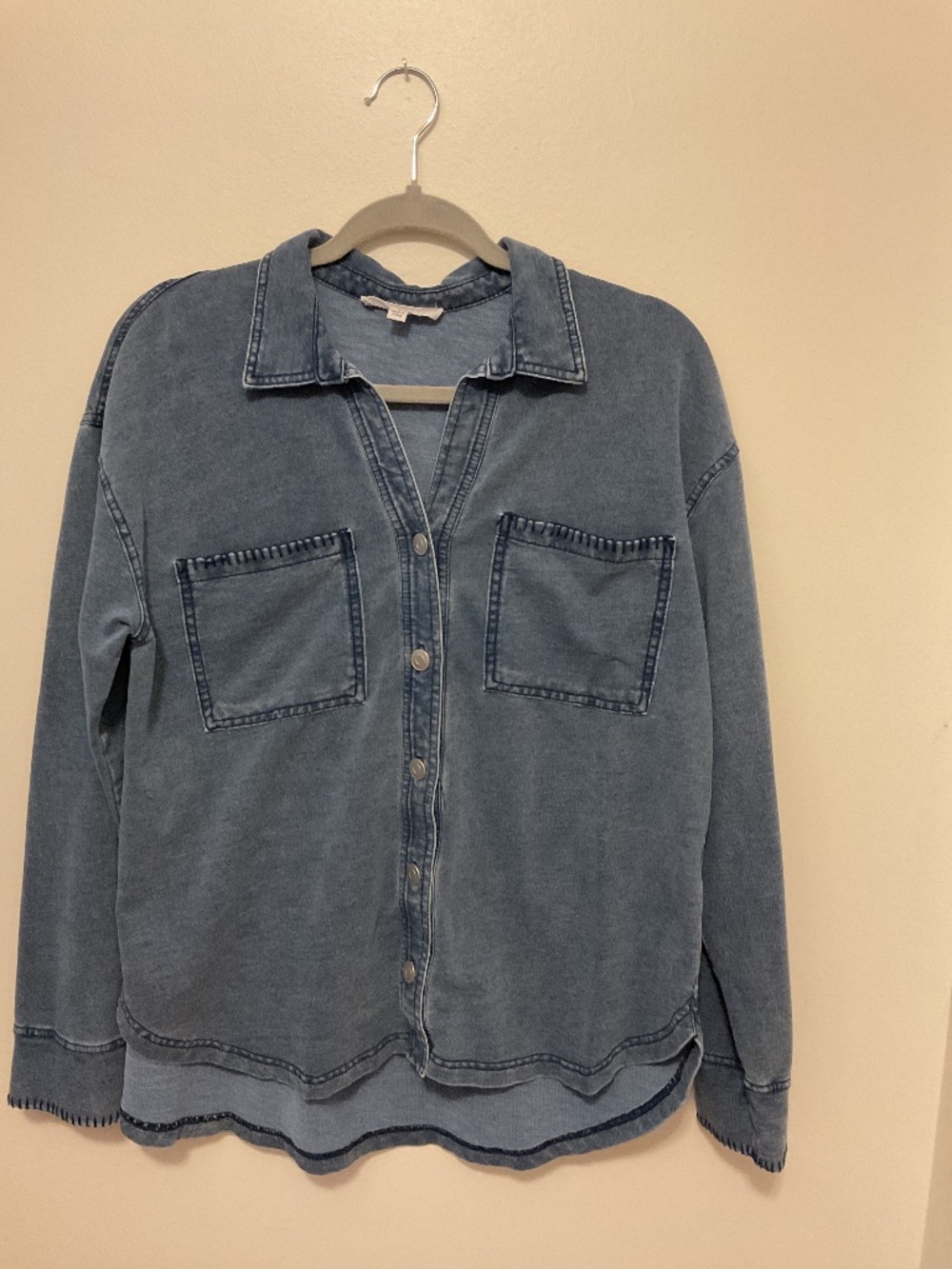 Medium button down denim like shirt
